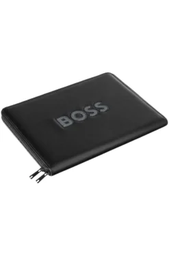 A4 conference folder in faux leather with mesh logo
