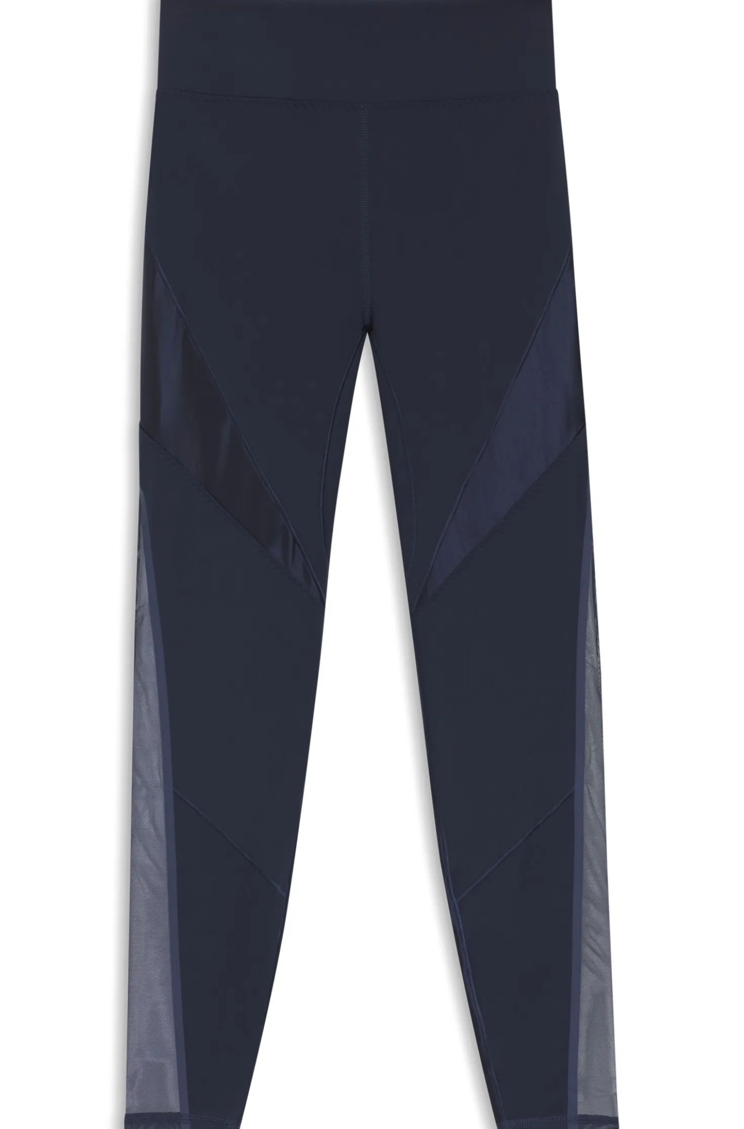 Active leggings with mesh inserts