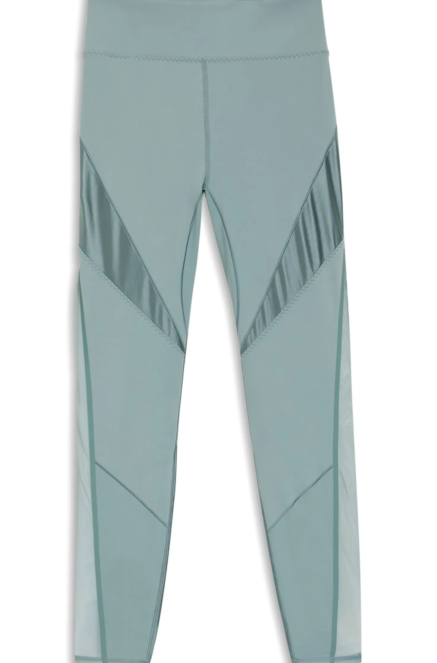 Active leggings with mesh inserts