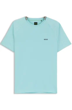 Active moisture-wicking T-shirt with tennis-ball embossing
