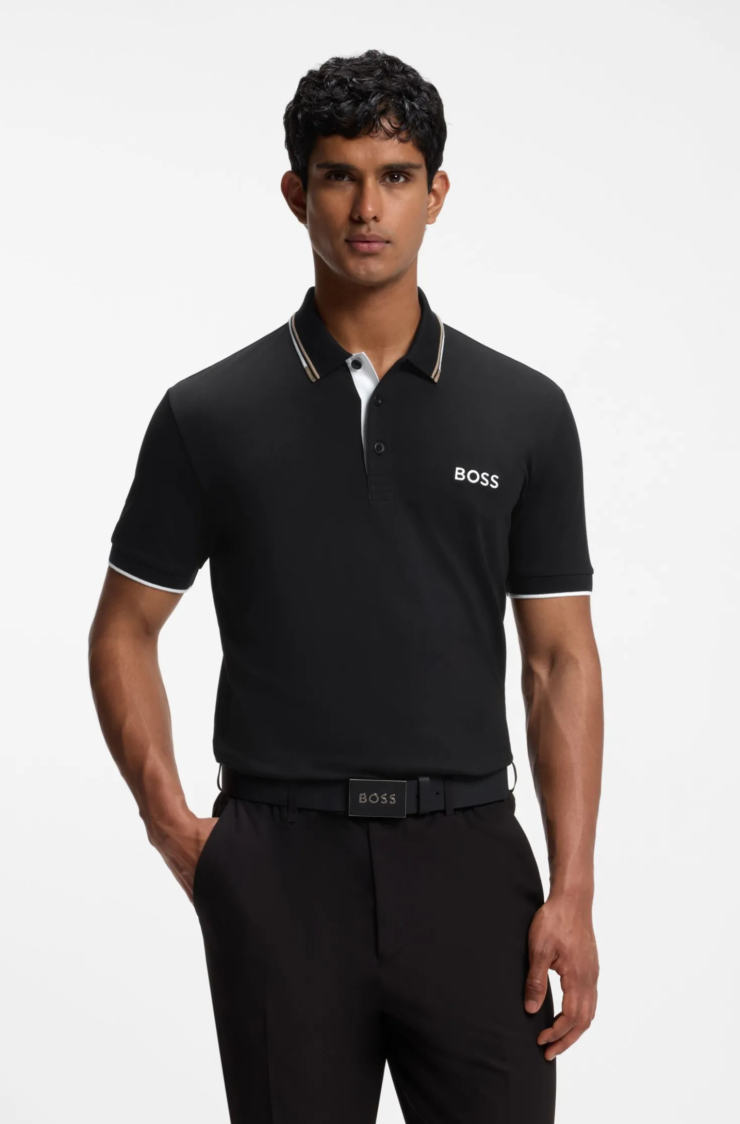 Active Paddy regular-fit polo shirt in quick-dry stretch piqué