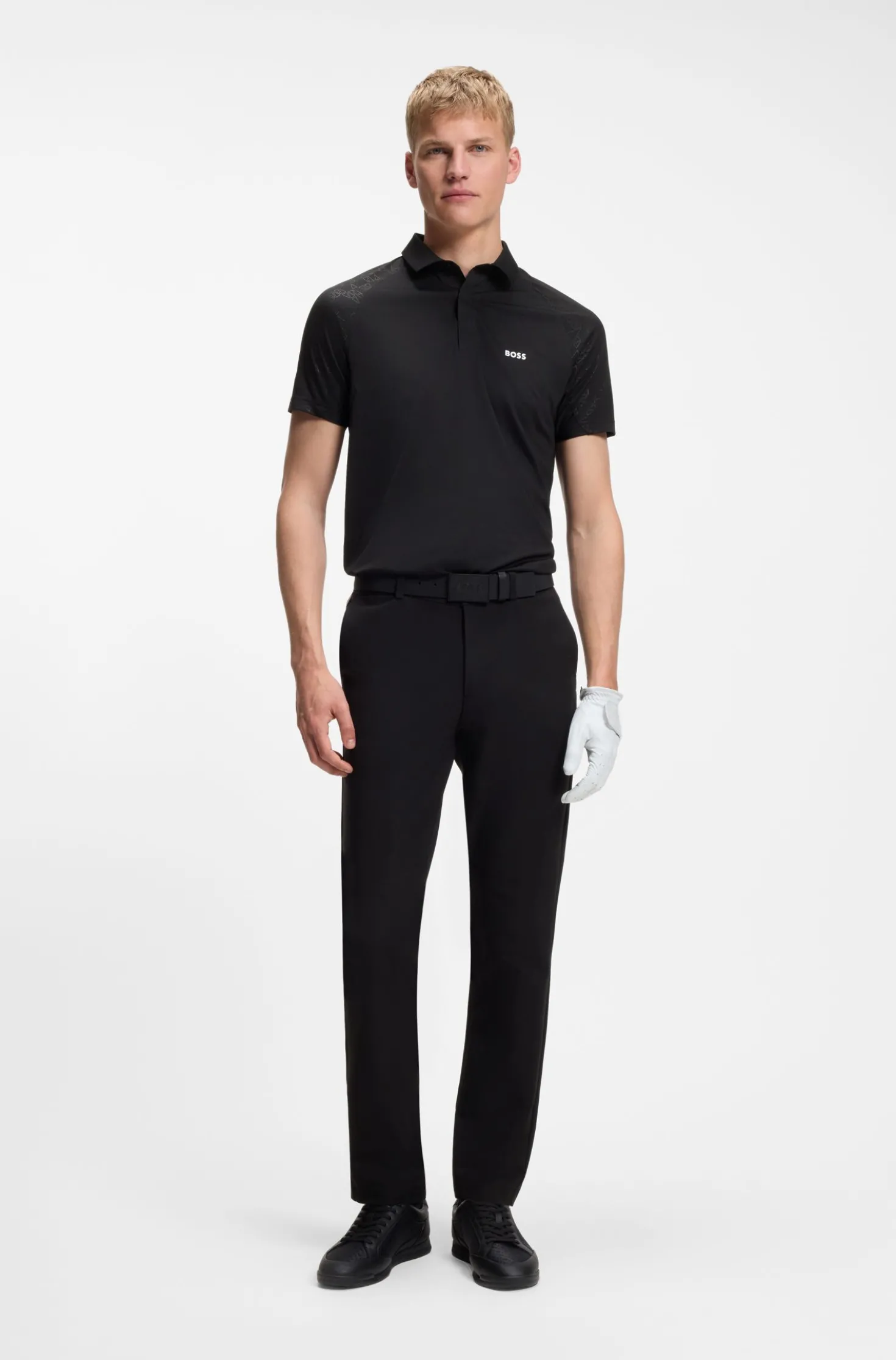 Active polo shirt with moisture management