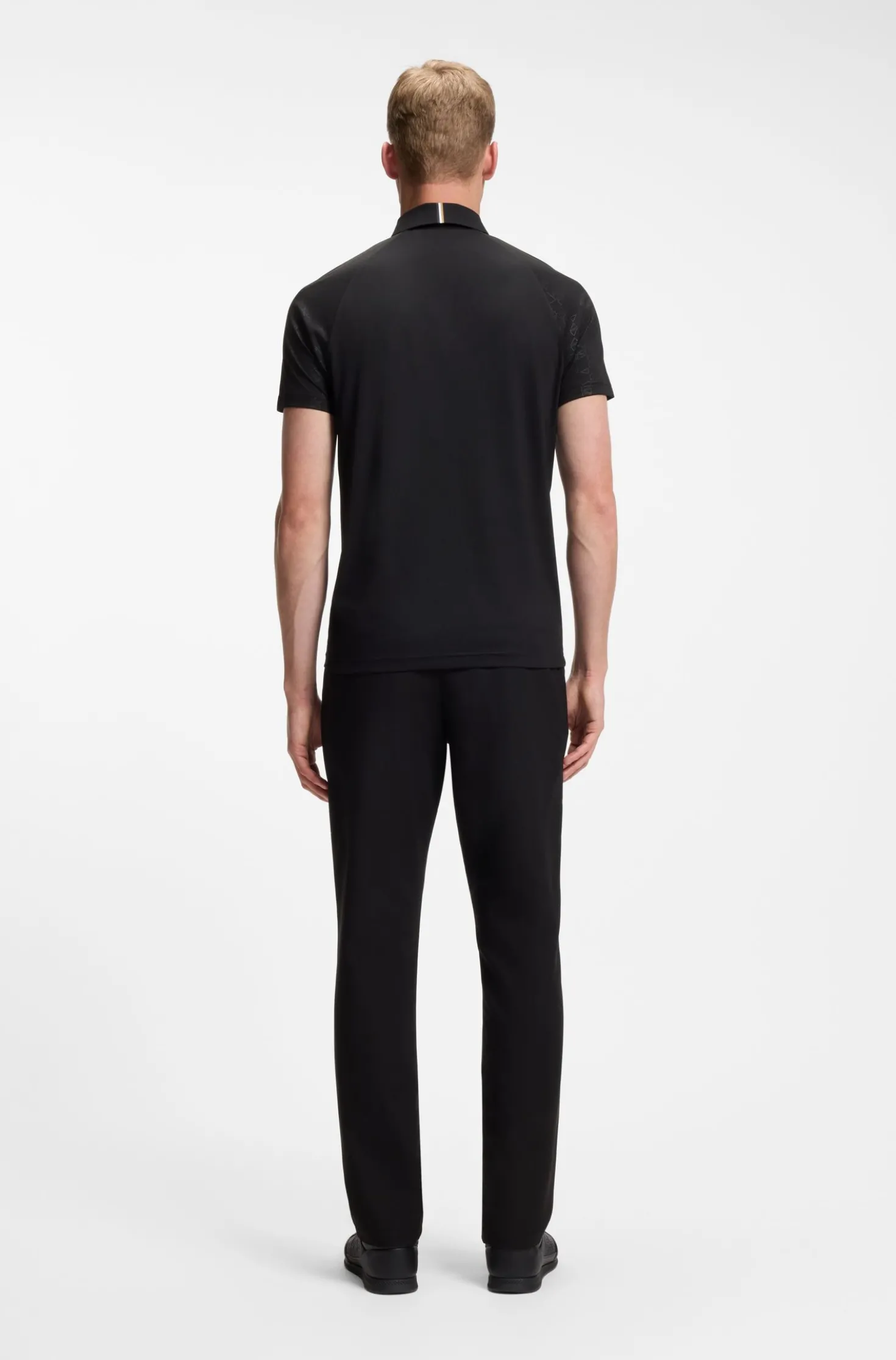Active polo shirt with moisture management