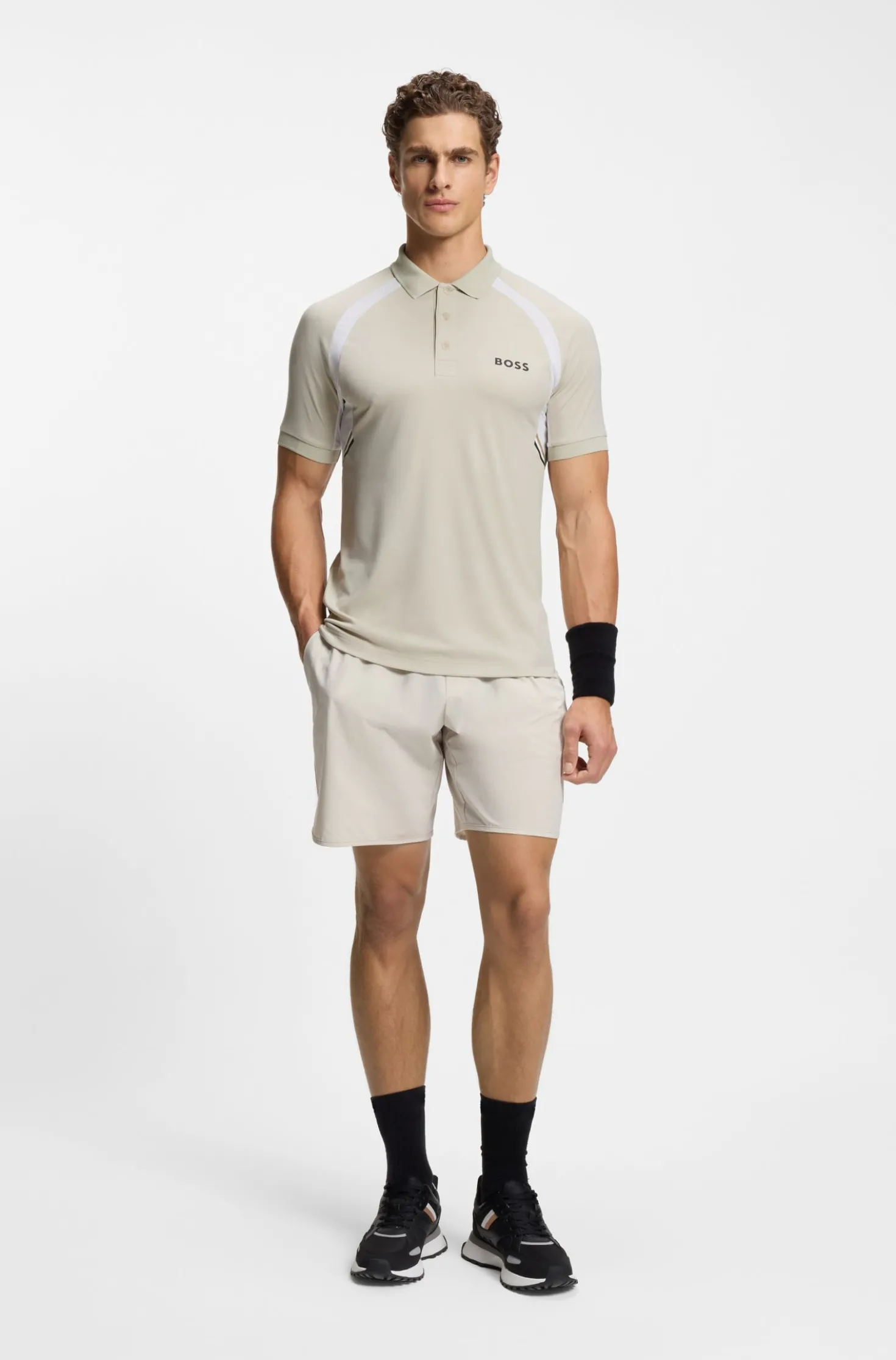 Active Quick-dry slim-fit polo shirt in stretch fabric