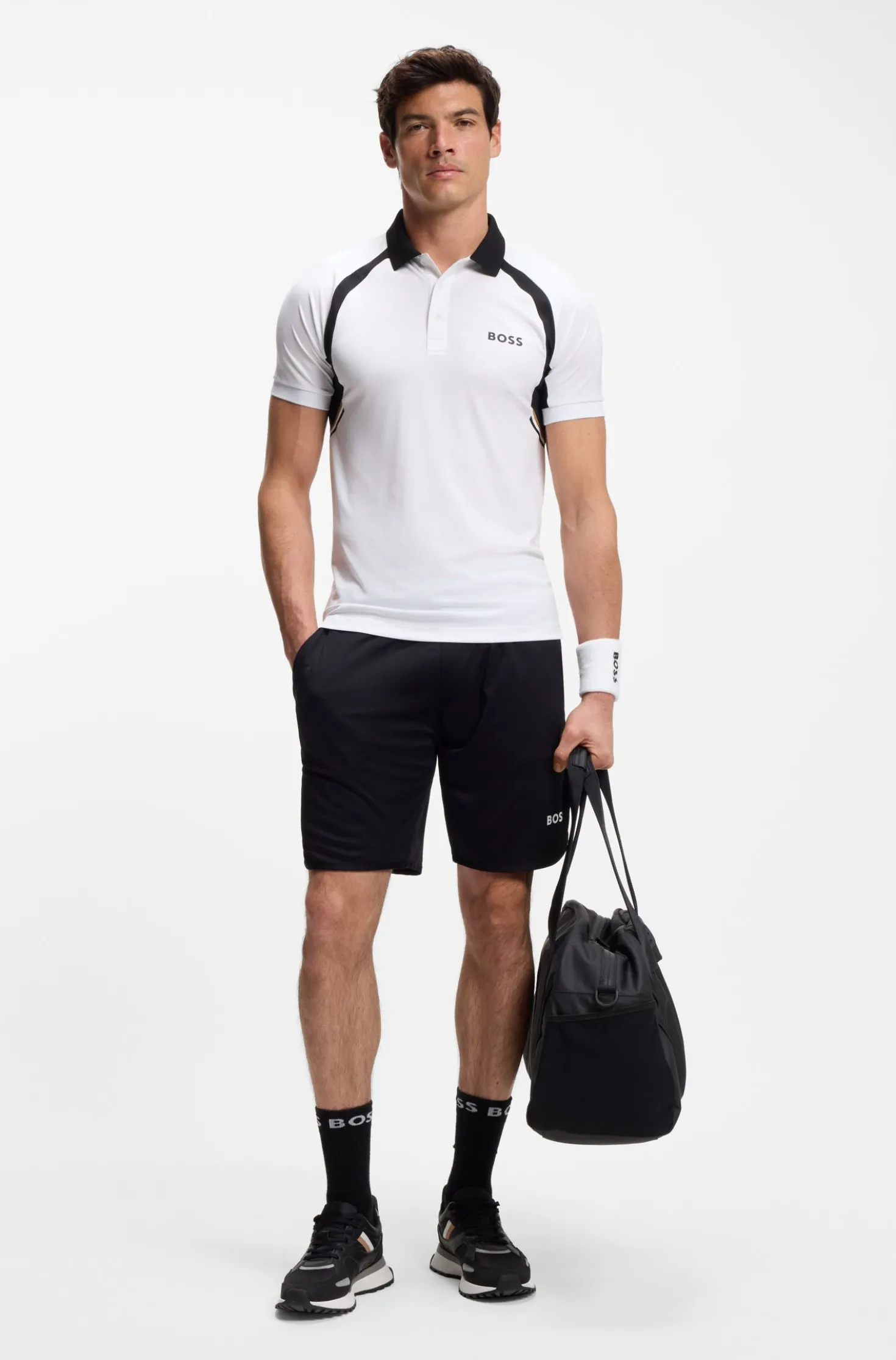 Active Quick-dry slim-fit polo shirt in stretch fabric