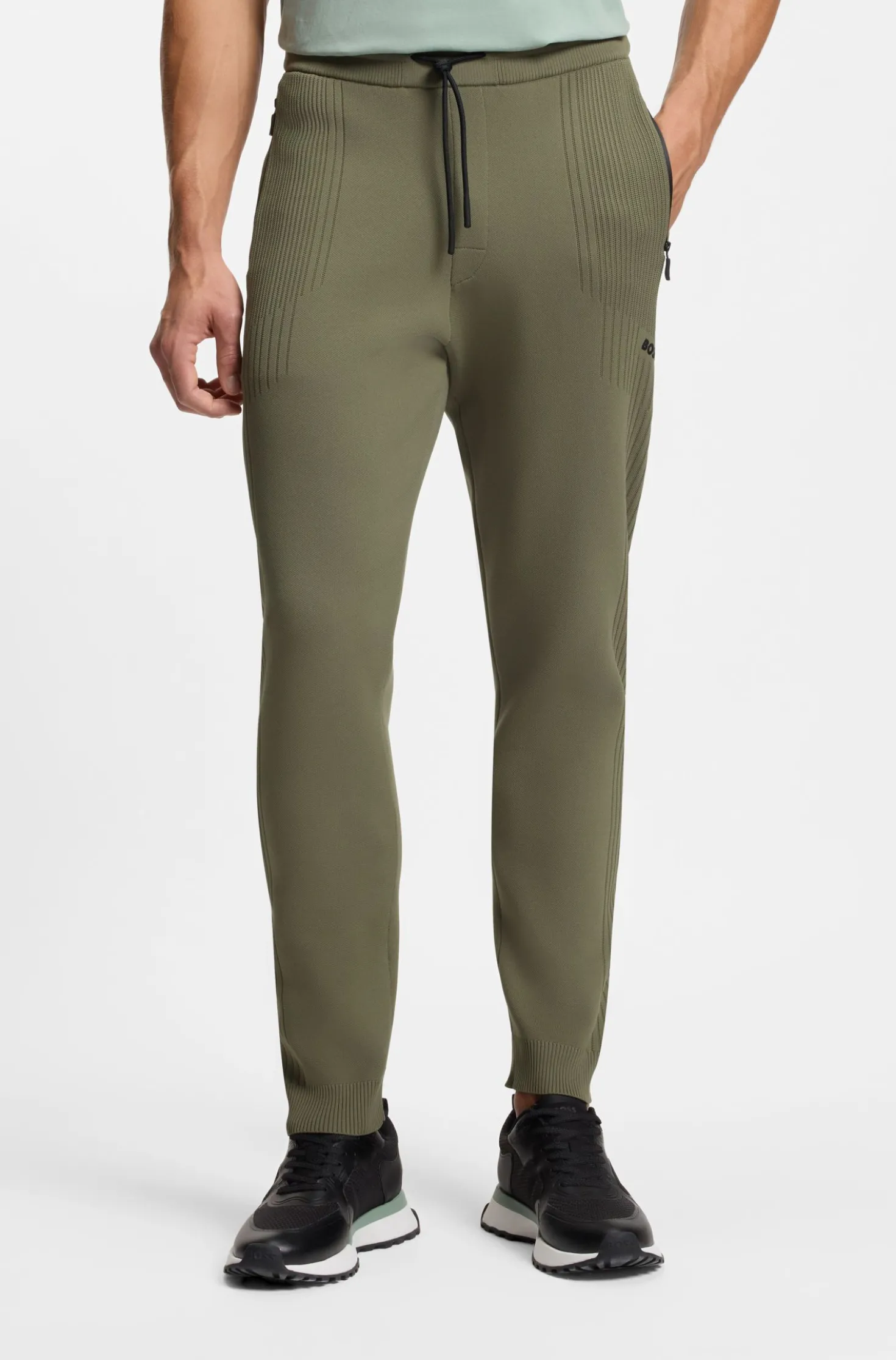 Active Regular-fit tracksuit bottoms with jacquard stripes