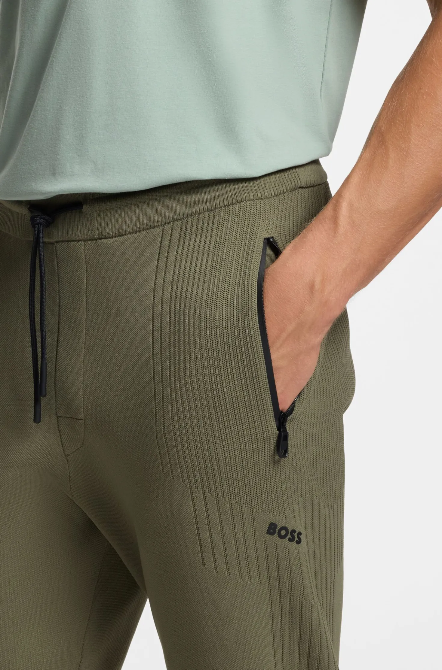 Active Regular-fit tracksuit bottoms with jacquard stripes