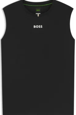 Active Sleeveless logo T-shirt in quick-dry fabric