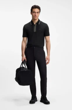 Active Slim-fit polo shirt in moisture-wicking stretch cotton