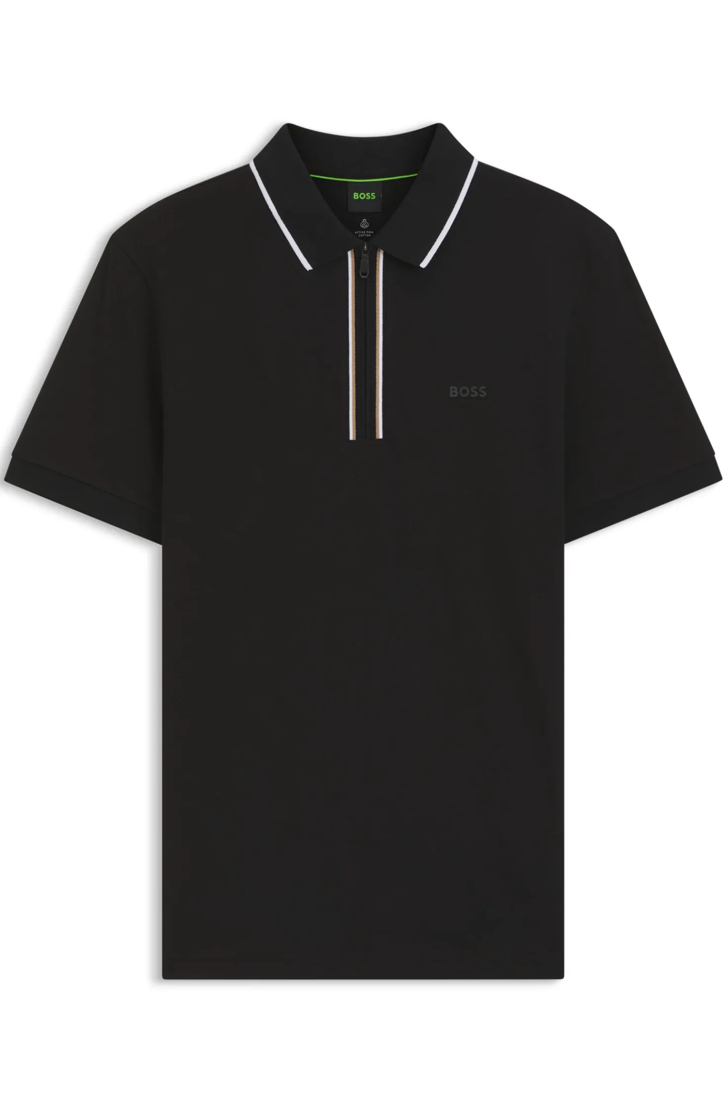Active Slim-fit polo shirt in moisture-wicking stretch cotton