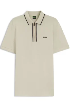 Active Slim-fit polo shirt in moisture-wicking stretch cotton