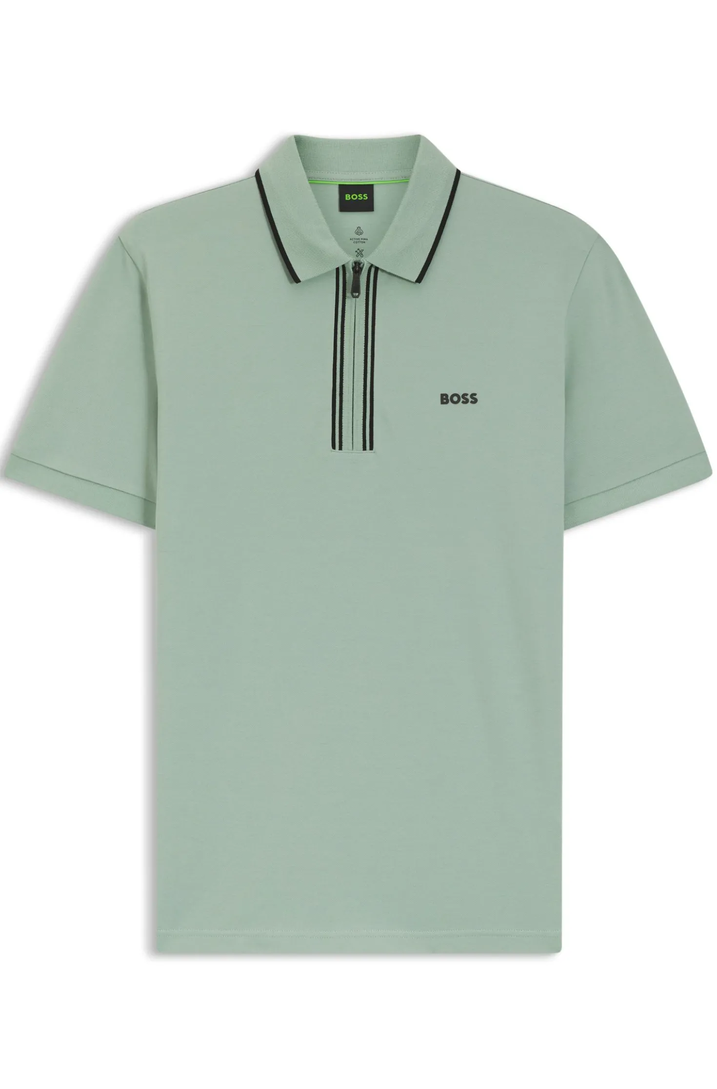 Active Slim-fit polo shirt in moisture-wicking stretch cotton