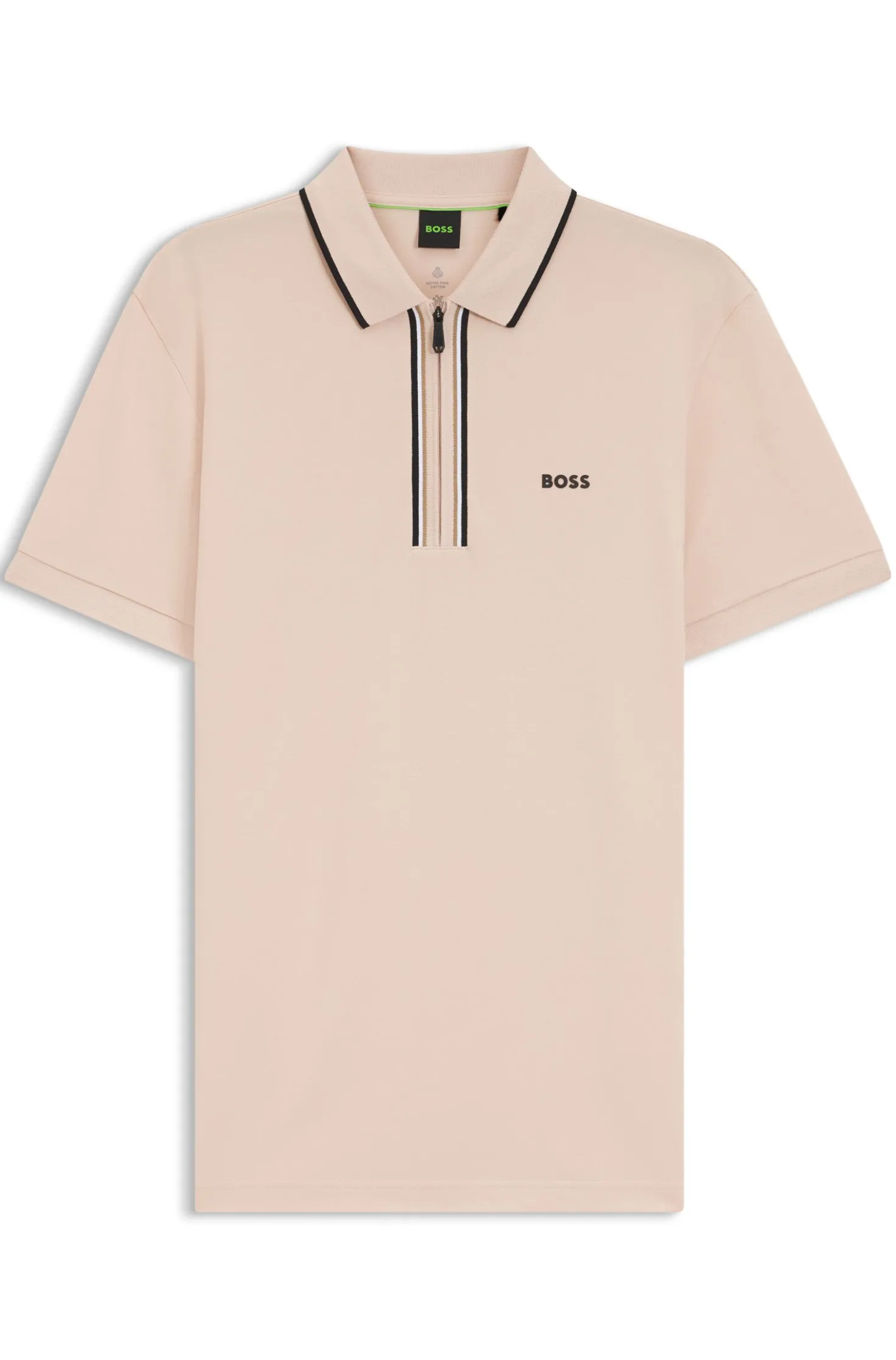 Active Slim-fit polo shirt in moisture-wicking stretch cotton
