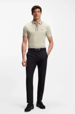 Active Slim-fit polo shirt in moisture-wicking stretch cotton