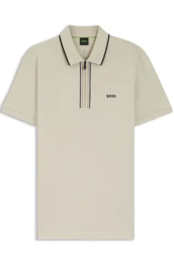Active Slim-fit polo shirt in moisture-wicking stretch cotton