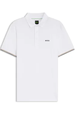 Active Slim-fit polo shirt with embossed tennis-ball pattern