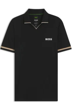 Active slim-fit polo shirt with signature-stripe details