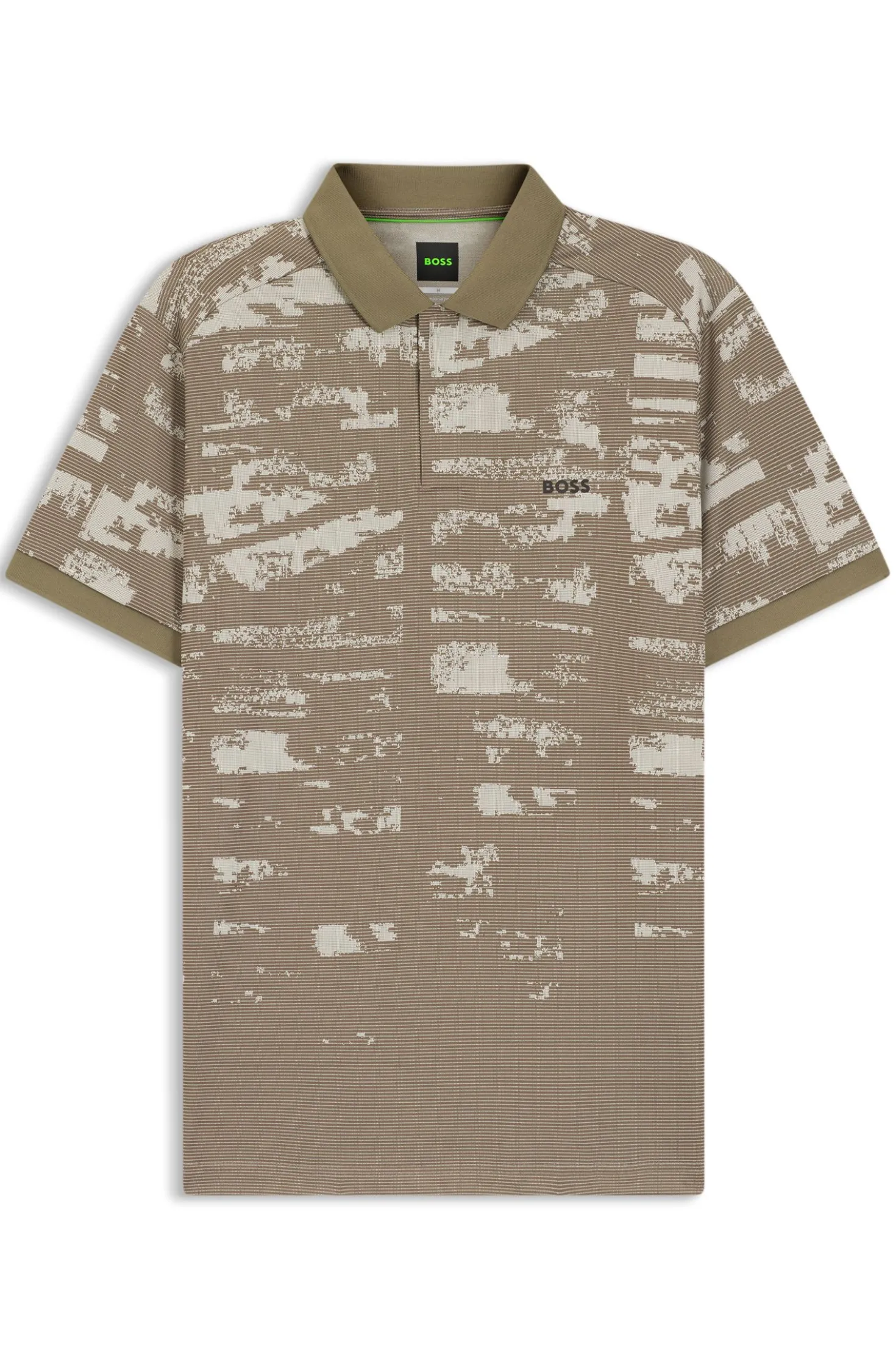 Active Slim-fit polo shirt with jacquard pattern