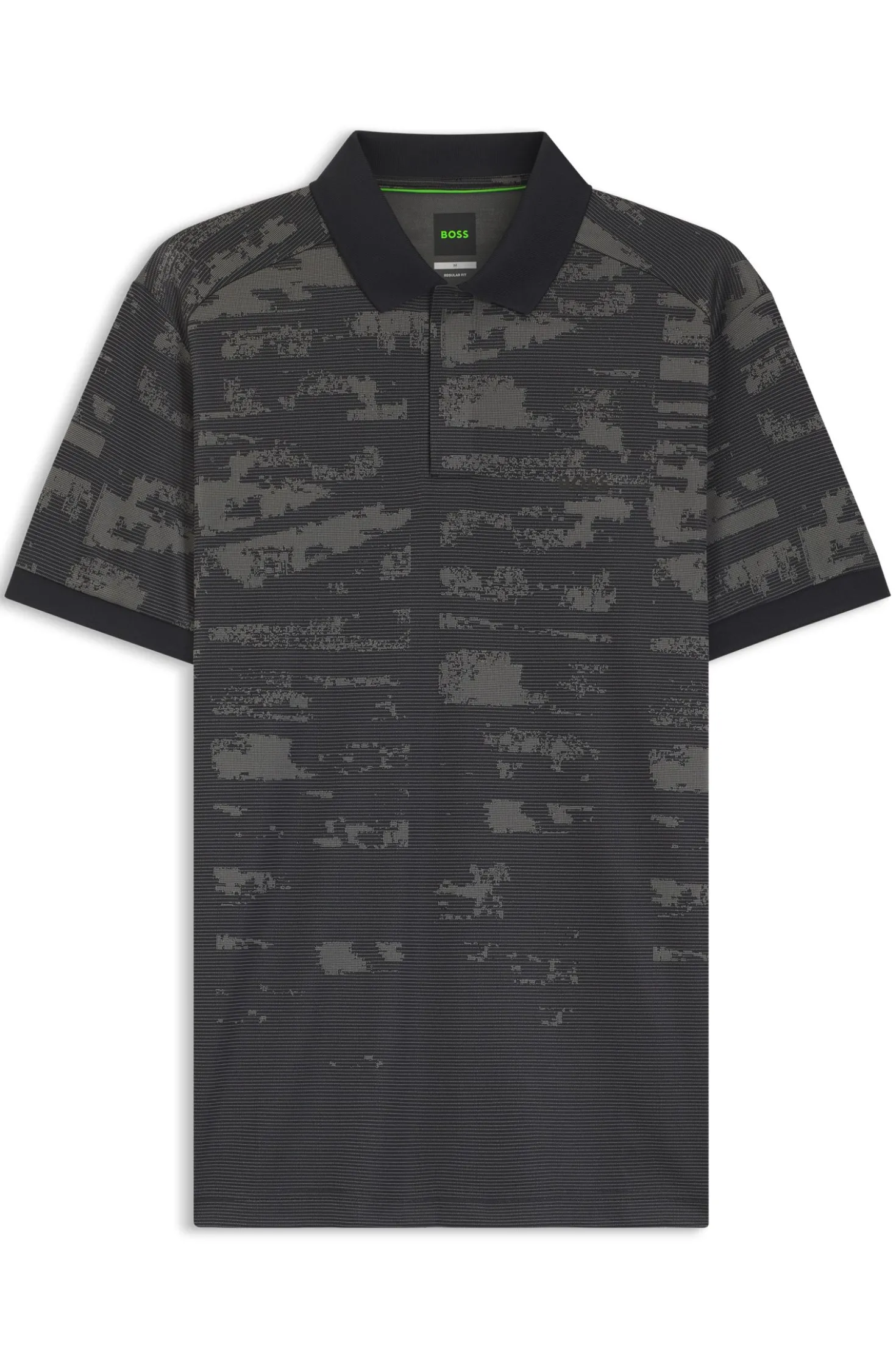 Active Slim-fit polo shirt with jacquard pattern