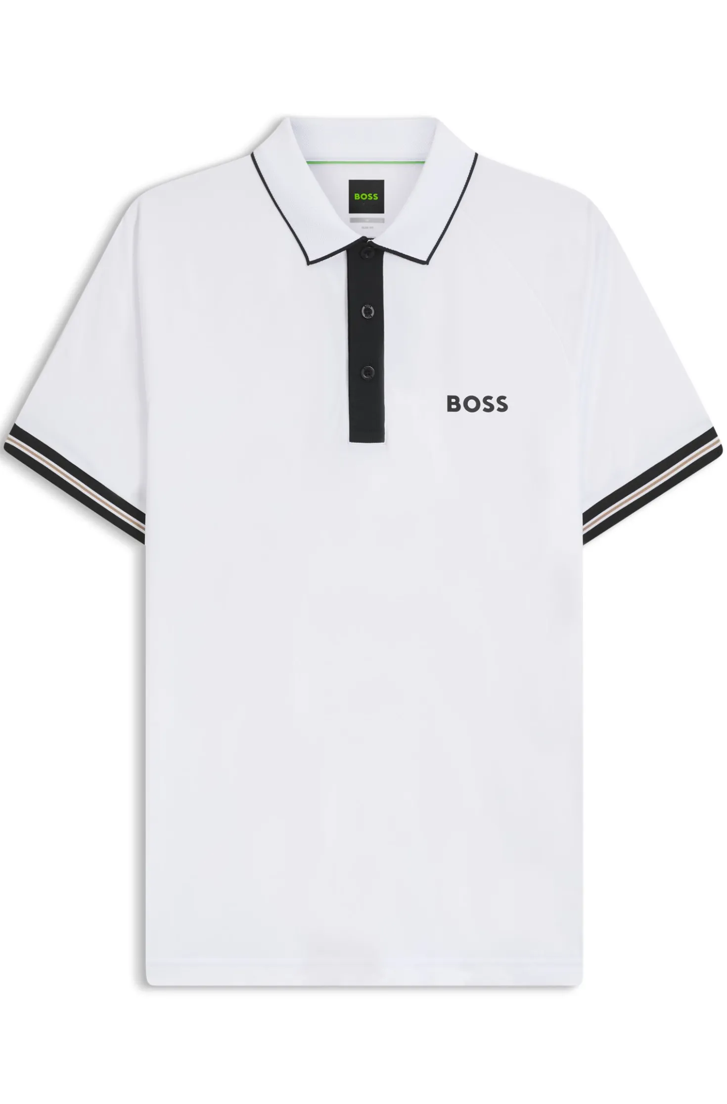 Active slim-fit polo shirt with moisture management