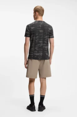 Active Slim-fit T-shirt with jacquard pattern