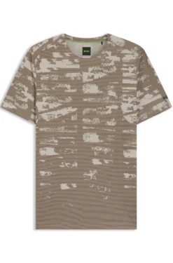 Active Slim-fit T-shirt with jacquard pattern