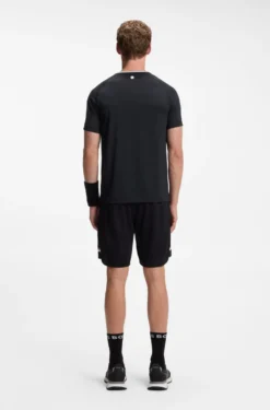 Active slim-fit T-shirt with signature-stripe collar