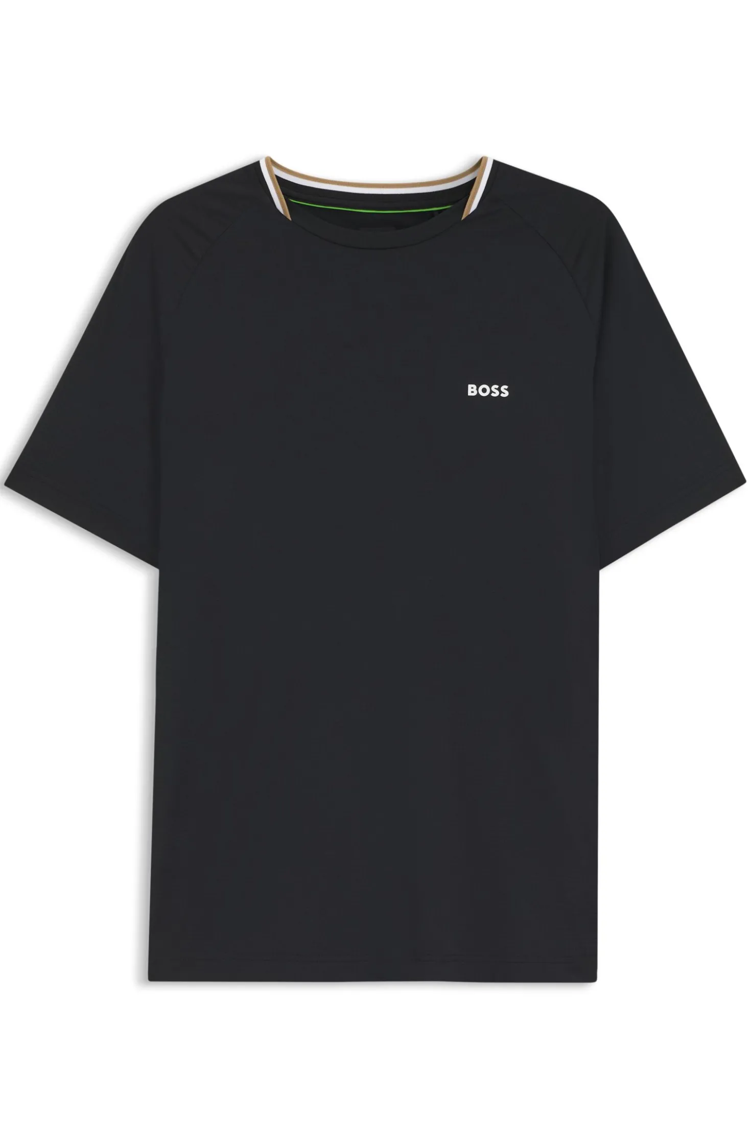 Active slim-fit T-shirt with signature-stripe collar