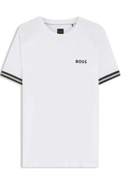 Active slim-fit T-shirt with tennis-ball embossing
