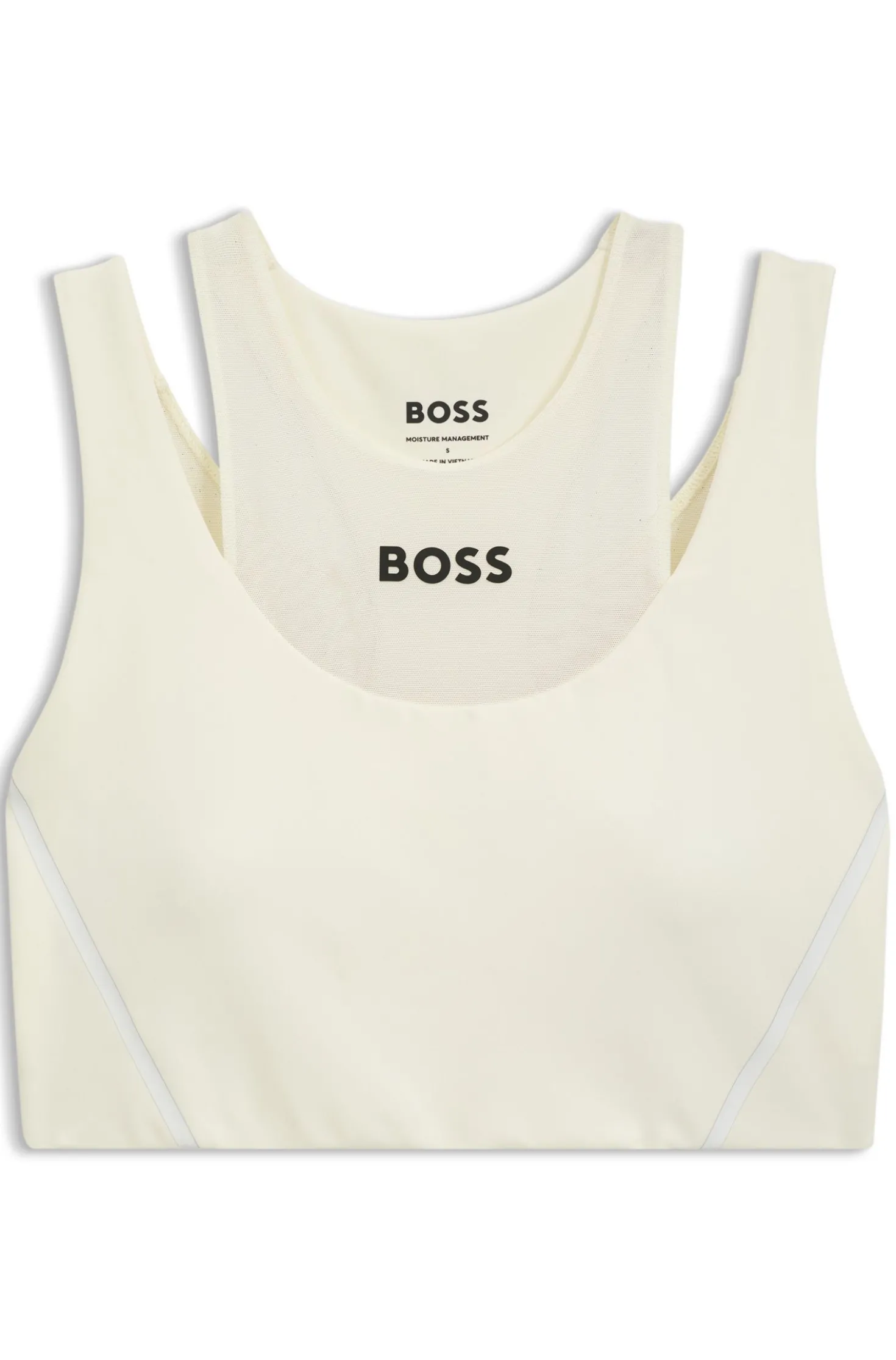 Active sports bra with mesh insert