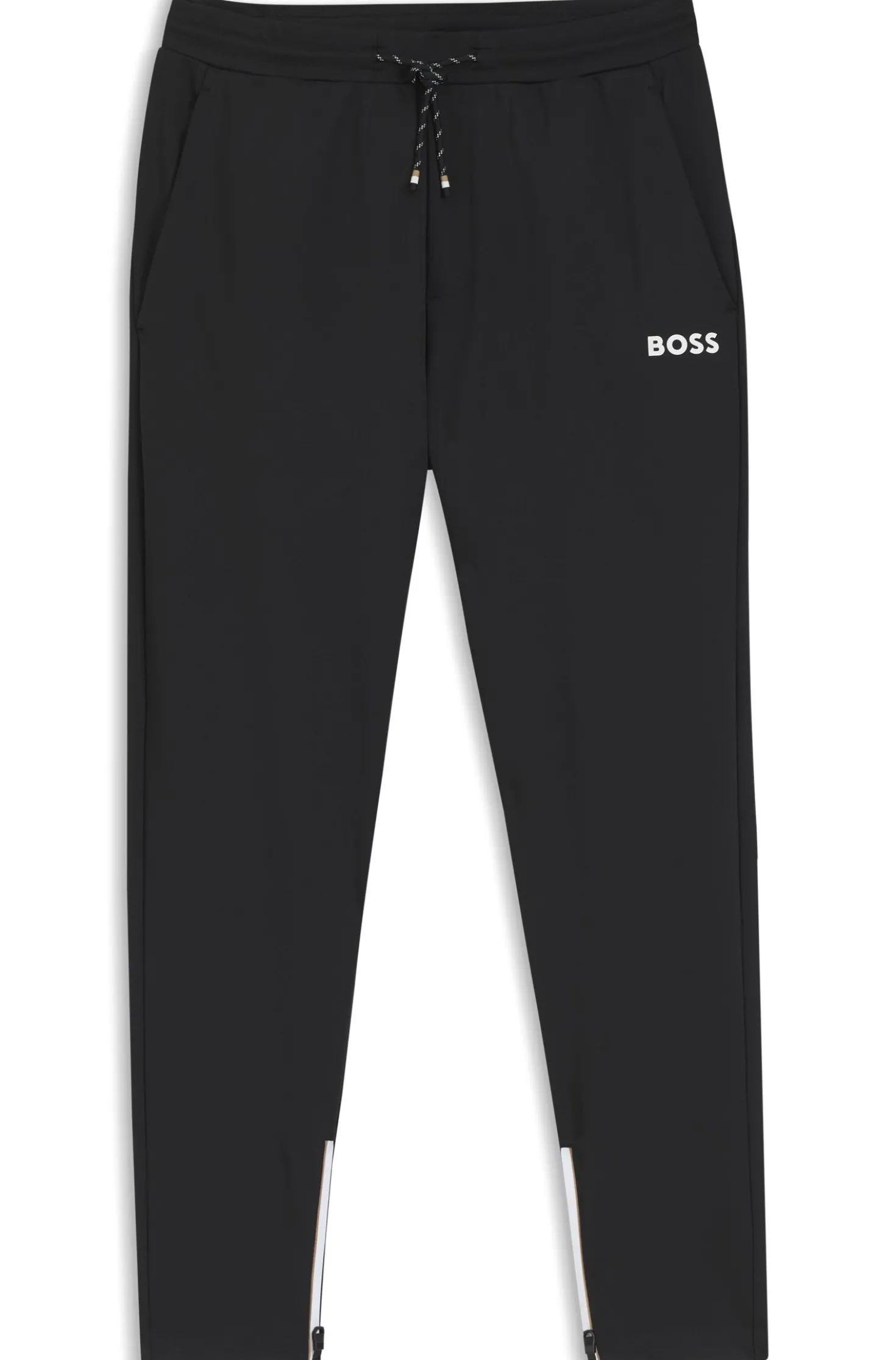 Active Stretch-gabardine tracksuit bottoms with zipped hems