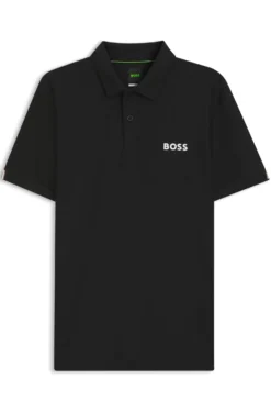 Active Stripe-jersey slim-fit polo shirt with four-way stretch