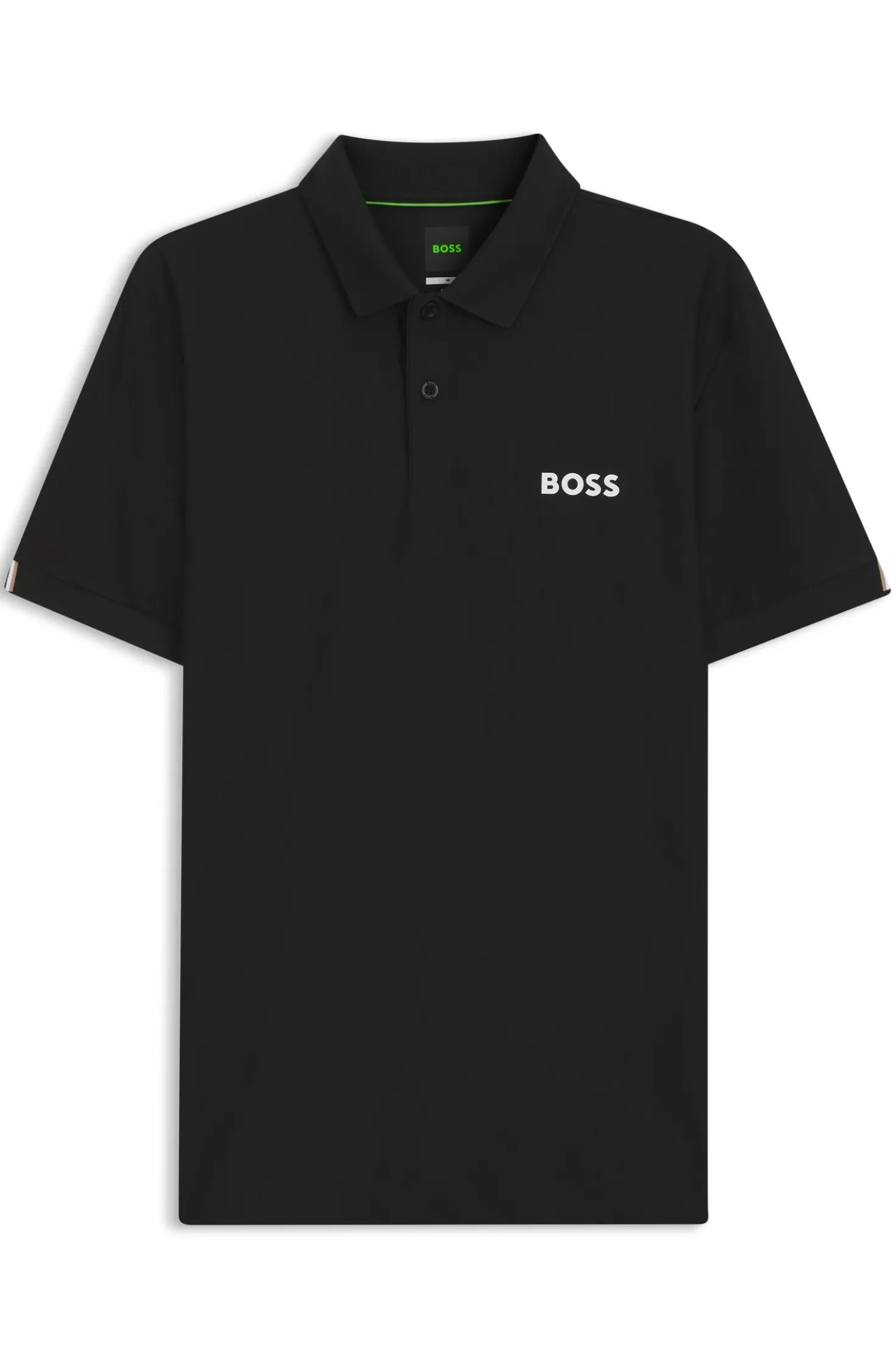 Active Stripe-jersey slim-fit polo shirt with four-way stretch