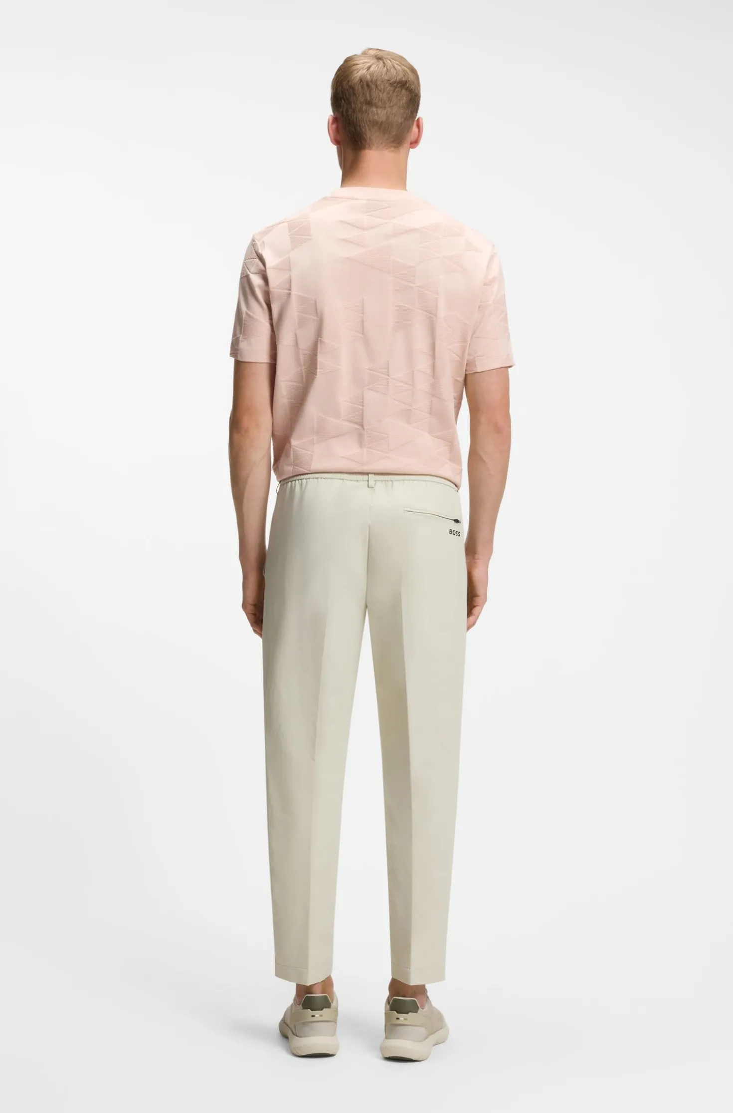 Active tapered-fit trousers in water-repellent stretch fabric