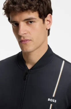 Active zip-up sweatshirt with moisture management