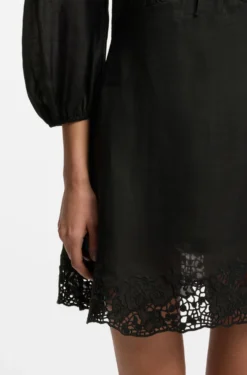 A-line dress with embroidered details