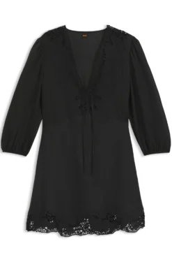 A-line dress with embroidered details