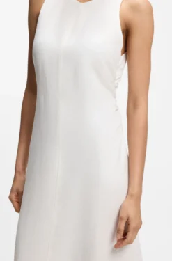 A-line dress with gathered sides