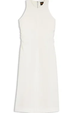 A-line dress with gathered sides