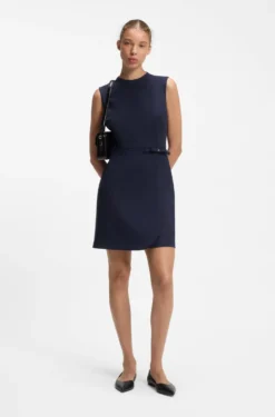A-line dress with logo bow detail