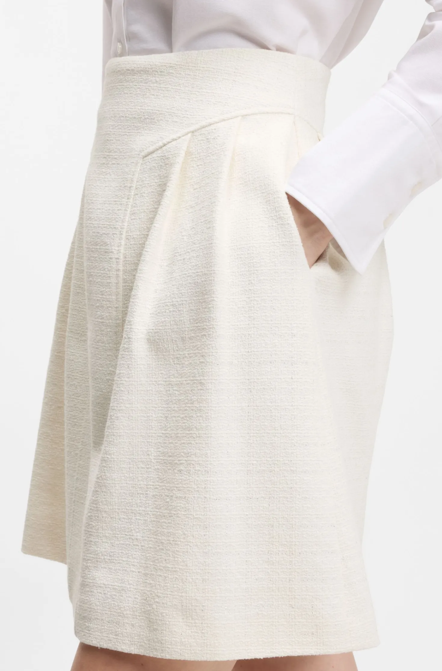 A-line skirt in sparkly bouclé
