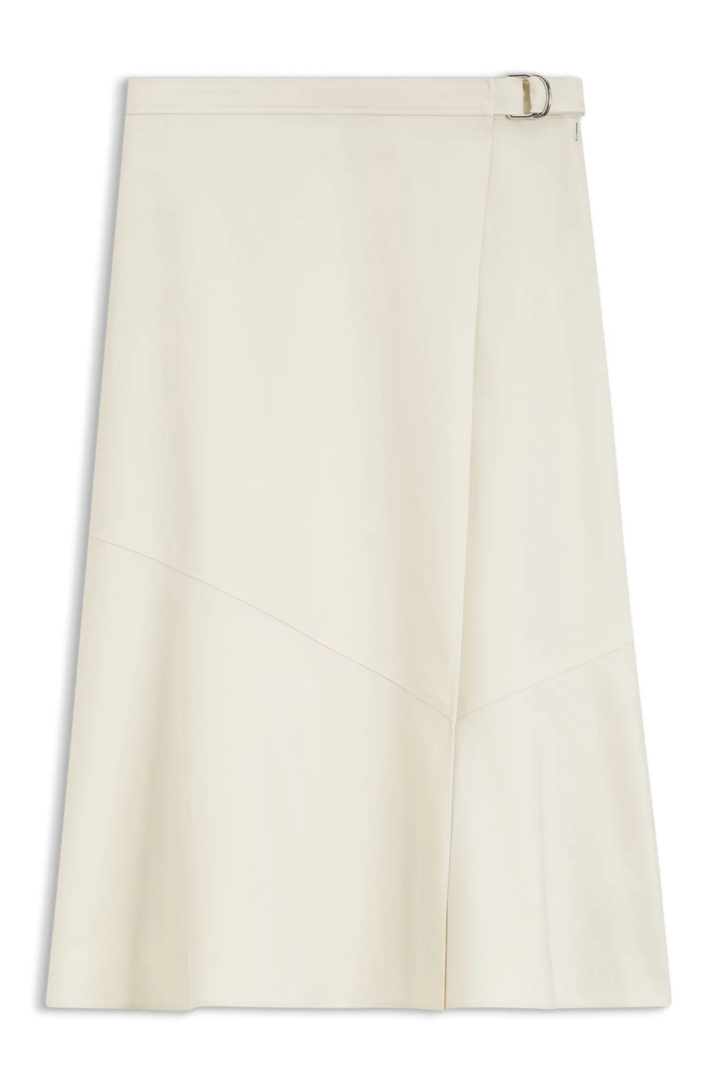 A-line wrap skirt in stretch cotton