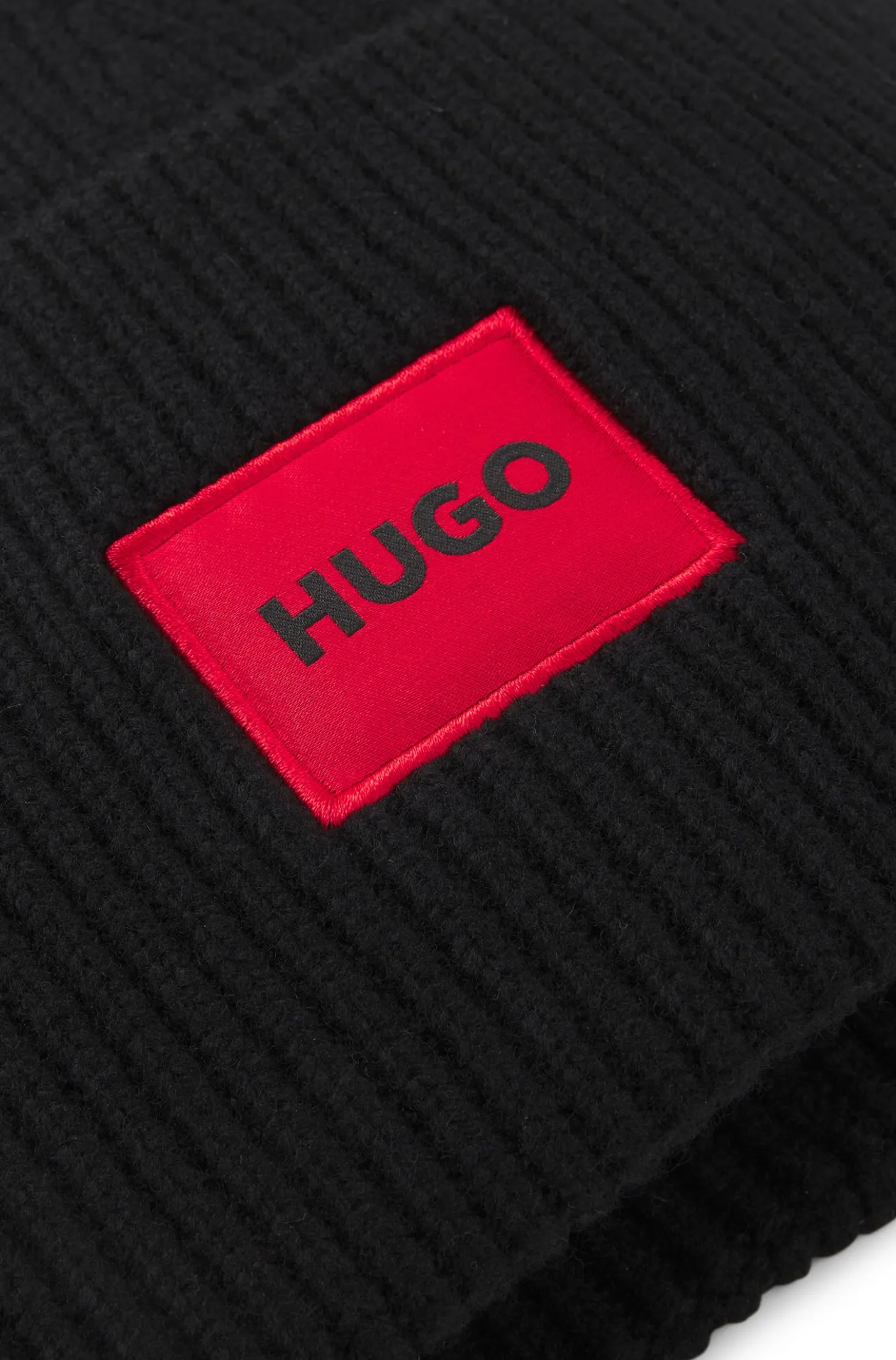 All-gender logo beanie hat in a wool blend