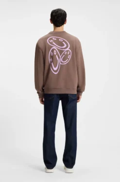 All-gender sweatshirt with Happy HUGO artwork