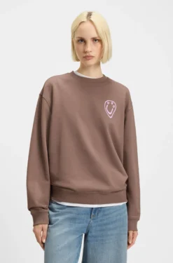 All-gender sweatshirt with Happy HUGO artwork