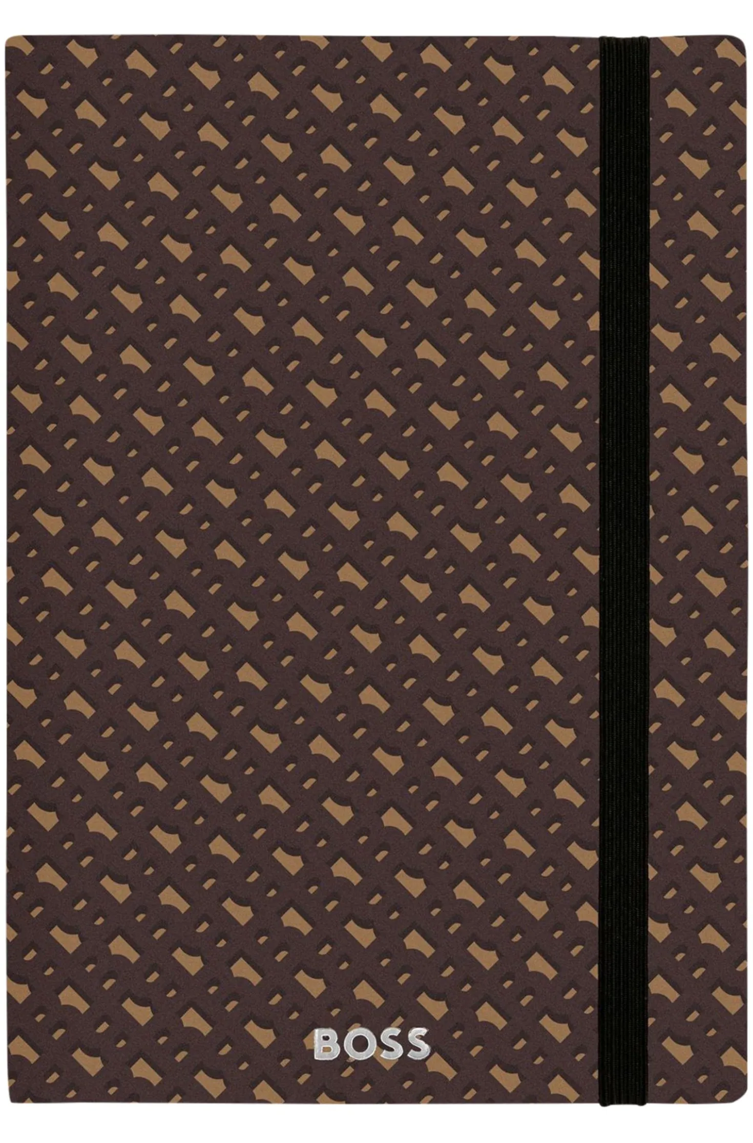 A5 monogram-pattern notebook and ballpoint pen set
