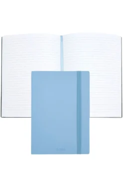 A5 notebook in pastel-blue faux leather