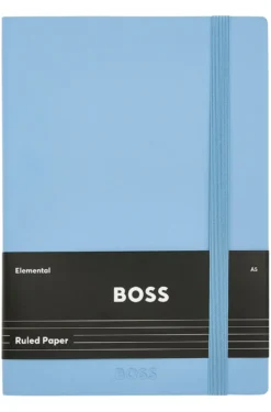 A5 notebook in pastel-blue faux leather