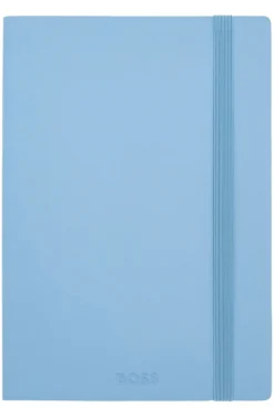 A5 notebook in pastel-blue faux leather