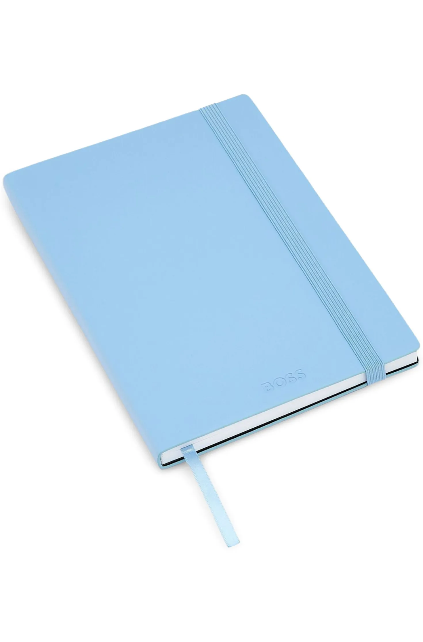 A5 notebook in pastel-blue faux leather